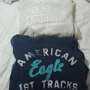 Lot of 2 American eagle sweatshirts.